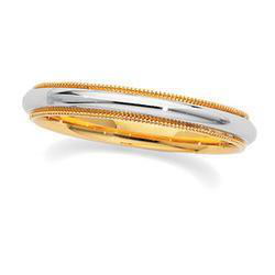 Platinum & 18K Yellow Gold Milgrain Design Bandplatinum 