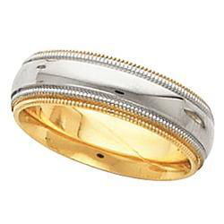 Platinum & 18K Yellow Gold Design Milgrain Bandplatinum 