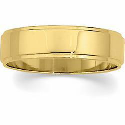 10K Yellow Gold Flat Edge Band - 6mmyellow 