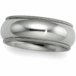 Platinum Comfort Fit Milgrain Band - 6mmplatinum 