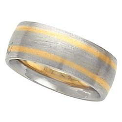 14K Two Tone Gold Design Bandtwo 