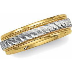 14K Two Tone Gold Design Bandtwo 