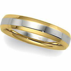 14K Two Tone Gold Design Bandtwo 