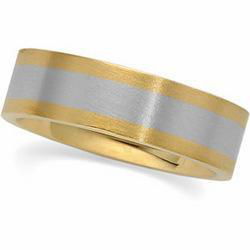 14K Two Tone Gold Design Bandtwo 