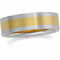 14K Two Tone Gold Design Bandtwo 