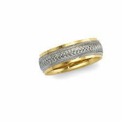 14K Two Tone Gold Design Bandtwo 