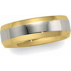 14K Two Tone Gold Comfort Fit Bandtwo 