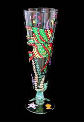 Angel Fish Design - Hand Painted - Pilsner - 10 oz.angel 