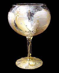 Angel Wings Design - Hand Painted - Grande Goblet - 17.5 oz.angel 