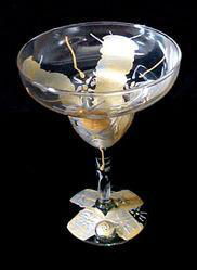 Angel Wings Design - Hand Painted - Margarita - 9 oz.angel 