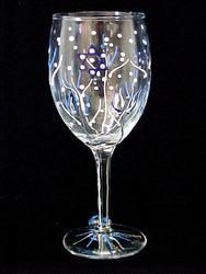 Jewish Celebration Design - Hand Painted - Hand Painted - Grande Wine - 16 oz..jewish 