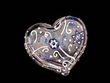 Jewish Celebration Design - Hand Painted - Heart Shaped Box - 2 pieces - 4.5 inch diameter