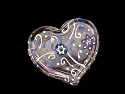 Jewish Celebration Design - Hand Painted - Heart Shaped Box - 2 pieces - 4.5 inch diameterjewish 