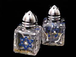 Jewish Celebration Design - Hand Painted - Mini Salt & Pepper,.5 oz., Set of 2jewish 