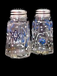Jewish Celebration Design - Hand Painted - Salt & Pepper Shakers, 2.5 oz., Set of 2jewish 