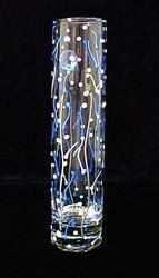Jewish Celebration Design - Hand Painted - Bud Vase - 7.5 inches talljewish 