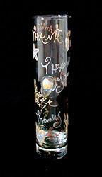 Many Thanks Design - Hand Painted - Bud Vase - 7.5 inches tallmany 