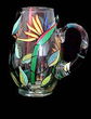 Bird of Paradise Design - Hand Painted - Margarita/Beverage Pitcher - 67 oz.
