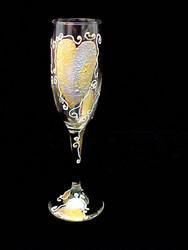 Bride's Heirloom Design - Hand Painted - Flute - 6 oz.bride 