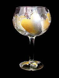 Bride's Heirloom Design - Hand Painted - Grande Goblet - 17.5 oz..bride 