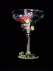 Caribbean Excitement Design - Hand Painted - Margarita - 9 oz.caribbean 