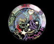 Colorful Thanks Design - Hand Painted - Dinner/Display Plate - 10 inch diameter
