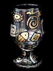 Dad Design - Hand Painted - High Ball - All Purpose Glass - 10.5 oz.dad 