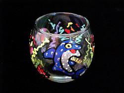 Dazzling Dolphin Design - Hand Painted - 5 oz. Votive with candledazzling 