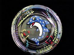 Dazzling Dolphin Design - Hand Painted - Coaster - 3.75 inch diameterdazzling 