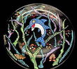 Dazzling Dolphin Design - Hand Painted - Snack/Cake Plate - 7 inch diameter