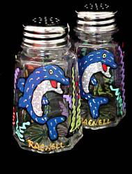 Dazzling Dolphin Design - Hand Painted - Salt & Pepper Shakers, 2.5 oz., Set of 2dazzling 