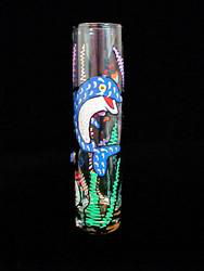 Dazzling Dolphin Design - Hand Painted - Bud Vase - 7.5 inches talldazzling 