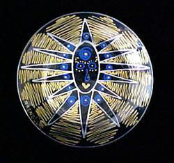 Egyptian Princess Design - Hand Painted - Platter/Serving Plate - 13 inch diameteregyptian 