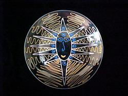 Egyptian Princess Design - Hand Painted - Snack/Cake Plate - 7 inch diameter.egyptian 
