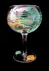 Fanciful Forest Design - Hand Painted - Goblet - 12.5 oz.fanciful 