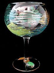 Fanciful Forest Design - Hand Painted - Grande Goblet - 17.5 oz.fanciful 