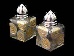 Gleaming Circles Design - Hand Painted -Mini Salt & Pepper,.5 oz., Set of 2gleaming 
