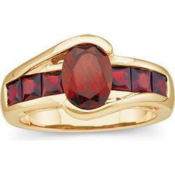 14K Yellow Gold Garnet Ringyellow 