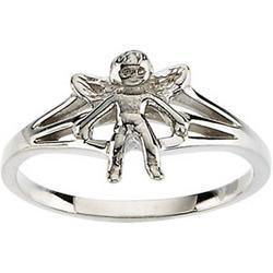 Sterling Silver Angel Chastity Ring With Box - Size 6sterling 