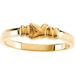 10K Yellow Gold Holy Spirit Ring - Size 5yellow 
