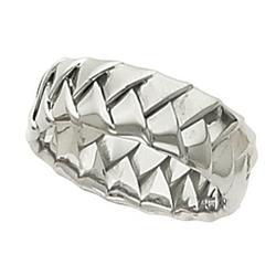 14K White Gold Hand Woven Bandwhite 
