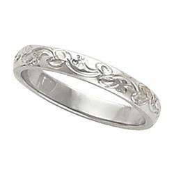 14K White Gold Design Bandwhite 