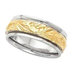 Platinum & 18K Yellow Gold Designer Bandplatinum 