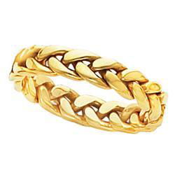 14K Yellow Gold Hand Woven Bandyellow 
