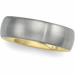 Titanium & 18K Yellow Gold Design Bandtitanium 
