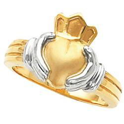 14K Yellow Gold Claddagh Ringyellow 