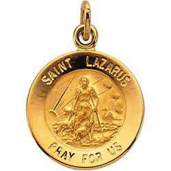 14K Yellow Gold St. Lazarus Medalyellow 