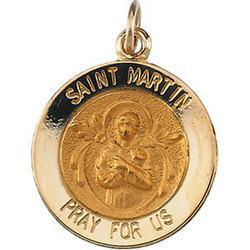 14K Yellow Gold St. Martin De Porres Medalyellow 
