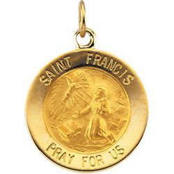 14K Yellow Gold St. Francis Medalyellow 