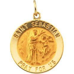14K Yellow Gold St. Seabastian Medalyellow 